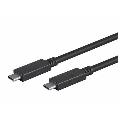 MONOPRICE Cable: Type C End 1, Type C End 2, Black, 6.6 ft Lg, 3.1 USB Specification - Standard USB & Lightning Cables