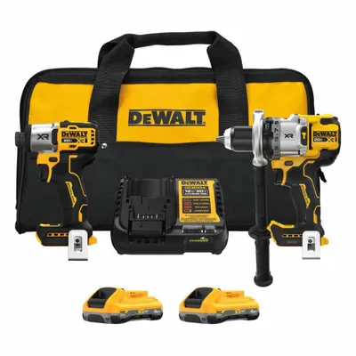DEWALT Cordless Combination Kit: 2 Tools, Hammer Drill/Impact Driver, 20 V DC Volt - DEWALT 20V Cordless Tool Combination Kits