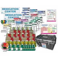 DISASTER MANAGEMENT SYSTEMS Mass Vaccination POD Kit: Green/Red/White/Yellow, 26 in Overall Wd (MPN DMS-05863D)