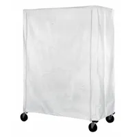 EAGLE GROUP Utility Cart Cover: White, Polyester, Zipper, 36 in Wd, 86 in Ht, 24 in Dp (MPN CZ-86-2436)