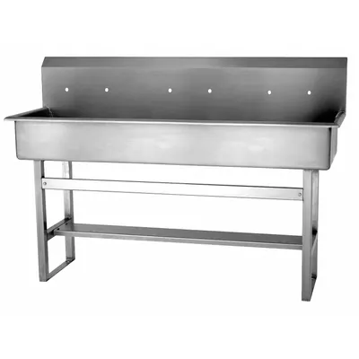 SANI-LAV 56F8 Three-Station Freestanding Wash Station - Three-Station Freestanding Wash Stations without Faucets