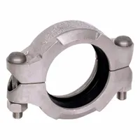 Clamp Coupling: 316 Stainless Steel, 3 in x 3 in, 6 1/2 in Lg, EPDM, 500 psi, Bolted (MPN 0390065210)