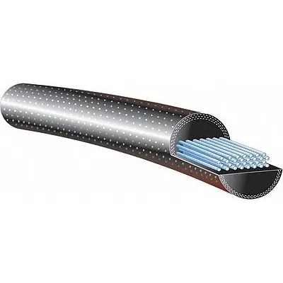 GATES Round Belt: Black, 9/16 in Dia, For 5 13/32 in Min Pulley Dia, 152 in Overall Lg - Reinforced Solid-Core Smooth Round Belts