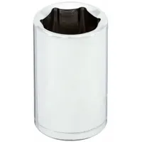 WESTWARD Socket: Metric, 1/2 in Drive Size, 17 mm Socket Size, 6-Point, Std, Chrome, Socket