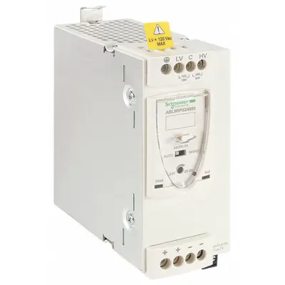 SCHNEIDER DC Power Supply: DIN Rail, 120 W Output Power - Rated, 5 A Current - Output - DIN Rail Mount DC Power Supplies