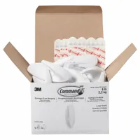 COMMAND Hook: 5 lb Wt Capacity, 1 Points per Hook, White, 3 7/8 in Overall Ht, 1 1/2 in Overall Wd (MPN 17083-S16NA)