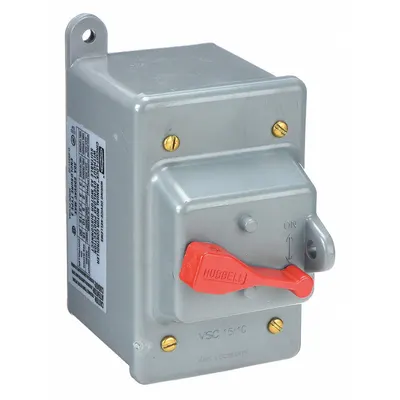 HUBBELL KELLEMS Manual Motor Switch: 2 Poles, 30 A, 3R NEMA Rating - Enclosed Manual Motor Switches