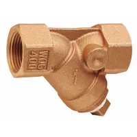 APPROVED VENDOR Y Strainer: 1/2 in, NPT, Mesh, 0.0331 in Screen Size, Bronze, PTFE, 2 1/8 in Ht