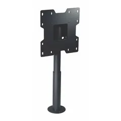 Fixed television mount for 26 to 37 inch screens, supporting up to 75 lb. Constructed of steel with a black powder-coated finish. Features 60° swivel capability. Includes mounting hardware.