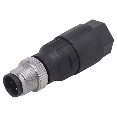 IFM Circular Connector: A Coded, 4 Pin, M12 Male Thread, IP67, IDC, Straight - Field-Wireable Industrial M12 Circular Connectors