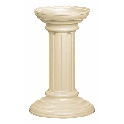 SALSBURY INDUSTRIES Pedestal: Aluminum, Powder Coated, Beige, Bolt Mounted - Mailbox Pedestals