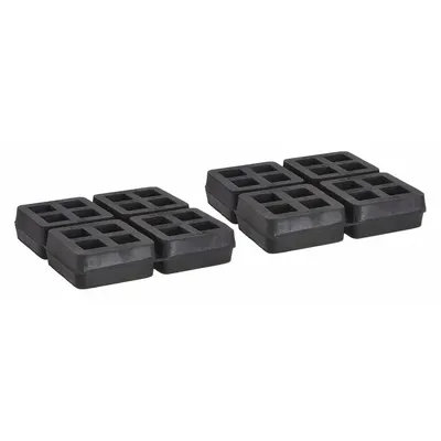 MASON Vibration Isolator Pad: Neoprene, Waffle Pad Top, 4 in Lg, 4 in Wd, 3/4 in Ht - Vibration-Isolating Pads & Sheets
