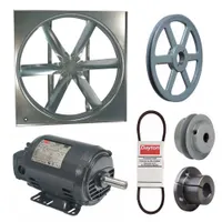 DAYTON Supply Fan w/Drive Package: Belt Drive, 48 in Blade, Open Dripproof, 21,827 cfm, 3 ph, 1 hp