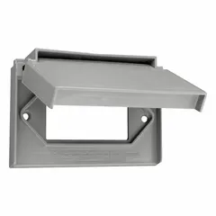 This 1-gang wall plate is designed for decorator-rocker switches. Molded from nylon, it provides a protective cover for single-gang switch boxes in residential and commercial electrical installations. The gray finish matches standard decorator devices.