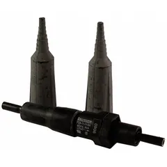 This MERSEN in-line fuse holder is a 1-pole, non-rejection block style unit rated for 600 V AC and 600 V DC. It accepts Class CC and Midget fuses, specifically the TRM series. Suitable for mounting and connecting fuses in control panels, motor circuits, and power distribution systems.