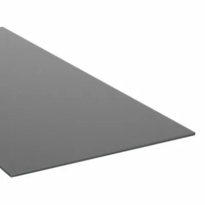 ABS Sheet: 0.125 in Thick, 24 in x 4 ft, Opaque, Black, 6,000 psi Tensile Strength - ABS Sheets & Bars