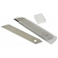 ABILITY ONE Snap-Off Blade: 3 15/16 in Blade Lg, 18 mm Blade Wd, 0.02 in Blade Thick, Steel, 10 PK (MPN 5110-01-621-8439)