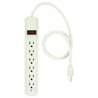 APPROVED VENDOR Outlet Strip: 6 Outlets, 3 ft Cord Lg, 15 A Current, Not UL Rated for Healthcare