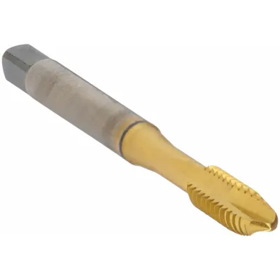 WIDIA GTD Spiral Point Tap: 1/4"-28 UNF, H3, 3 Flute, Plug Chamfer, TiN Coated Cobalt (MPN 5365841) - General Purpose Spiral-Point Taps