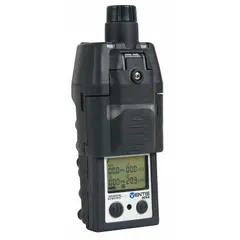 Portable multi-gas detector for monitoring hydrogen gas in industrial environments. Black housing with IP66/IP67 ingress protection. Powered by a lithium-ion battery. Suitable for confined-space entry, leak detection, and personal exposure monitoring.