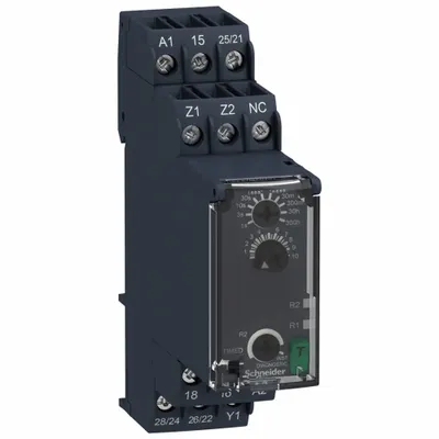 SCHNEIDER Time Delay Relay: DIN-Rail Mounted, 240V AC, 8 A, 6 Pins/Terminals - DIN-Rail Mounted Relays