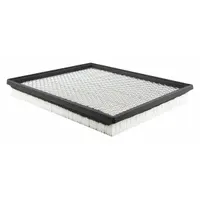 Rectangular panel engine air filter with an overall length of 11 3/8 inches. Designed for Nissan buses to trap airborne contaminants and maintain clean airflow for combustion. Direct replacement for compatible applications
