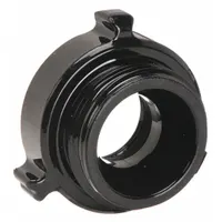 This aluminum rigid adapter connects fire hoses or equipment with 1 in NPSH and 1-1/2 in NPSH threads. It is used on fire hydrants and standpipes in fire-protection systems to transition between different hose sizes. The straight design provides a secure, leak-resistant connection