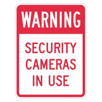Reflective Surveillance Warning Sign: Aluminum, Mounting Holes Sign Mounting, Engineer Grade (MPN T1-1439-EG_12x18)