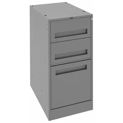 TENNSCO Modular Cabinet: Cabinet, Steel, 15 in Overall Wd, 24 in Overall Dp, Gray - Tennsco Workbench Pedestals
