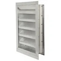 39"H 39"W Drnbl Extrd Alu Intake Louver: Flanged, Surface Mount, 35 1/2 in H, 35 1/2 in W, Aluminum