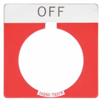 Legend Plate: 30 mm Panel Mounting Size, Square, 1 3/4 in Overall Ht x 1 3/4 in Overall Wd (MPN 10250TS24)