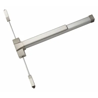 ABILITY ONE Surface Vertical Rod Push Bar, Stainless Steel, 36 in Max Door Width - Surface Vertical Rod Push Bars