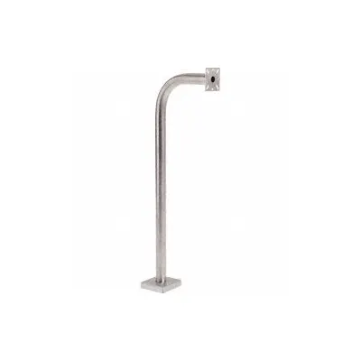 PEDESTAL PRO Gooseneck Pedestal: 42 in Overall Ht, Silver, Pedestal, 12 in x 5 in - Pedestals for Gate Operators