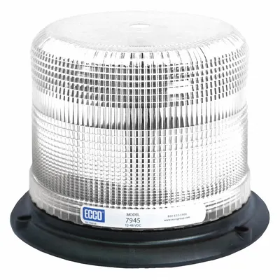 ECCO 7965C Vehicle Flashing Beacon, White LED, 12-24V DC, SAE Class 1 - Vehicle Flashing Beacons