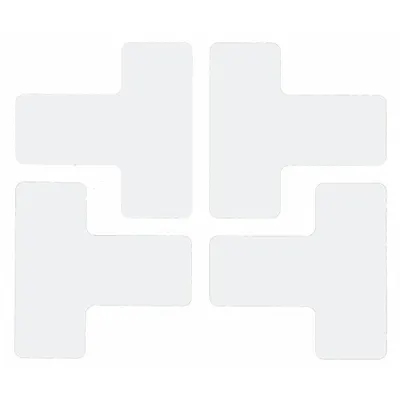 BRADY Floor Marking Tape: T, Solid, White, No Legend, 2 in x 5 in, 8 mil Tape Thick - T-Shaped Floor Marking Tape