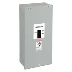 Surface-mount enclosure rated for outdoor use, accommodating up to three circuit breakers. Supports 100 A amperage for branch circuit protection in residential or light commercial electrical systems.