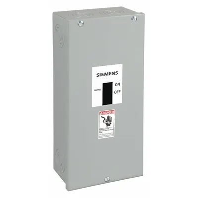 Siemens Circuit Breaker Enclosure: 3 Spaces, 100 A Amps, Surface Mounting - Siemens Circuit Breaker Enclosures