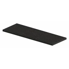 This vented shelf measures 96 inches wide by 36 inches deep and is designed for use with Dunnage-Rack brand systems. It provides a ventilated storage surface suitable for organizing materials in warehouses or industrial environments.
