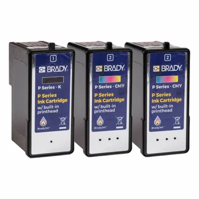BRADY Ink Cartridge, Black/Cyan/Magenta/Yellow, J7300 - Brady Ink Cartridges