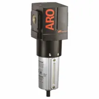 ARO Filter: Std, 1 in NPT, 5 micron, 353 scfm, 250 psi Max Op Pressure, Metal Bowl, Auto Drain (MPN F35461-411)