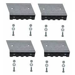 Gray replacement shoe designed for stepladders. Includes mounting hardware. Compatible with AM1000 series stepladders. Provides a new gripping surface for ladder base stability on floors.