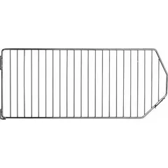 This bin divider, model DMB540/550C, is designed for use with QUANTUM STORAGE SYSTEMS QMB540C hanging and stacking bins. It measures 13 7/8 in by 5 5/8 in and is not electrostatic discharge conductive. Suitable for subdividing bins to organize small parts in storage and assembly areas.