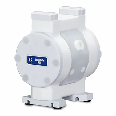 GRACO Air Operated Double Diaphragm Pump: PTFE, 3/8 in, NPT Connection, 6.7 gpm - High Purity AODD Pumps