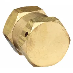 Brass-bodied atmospheric vacuum breaker for steam media with 1/8 in MNPT connection. Prevents back-siphonage in steam systems by admitting air when pressure drops, protecting piping and equipment from vacuum collapse.
