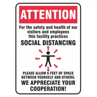 Safety Sign: 14 in x 10 in Nominal Sign Size, Aluminum, White, 14 in Ht, 10 in Wd (MPN 56JU72)