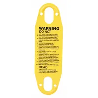 BUDGIT Warning Label: Electric Chain Hoists, BEH, 22559401