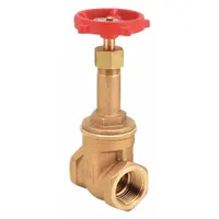MILWAUKEE VALVE Gate Valve: 1 in, Bronze, Rising, FNPT x FNPT, 200 psi Max. Pressure (CWP), Wheel (MPN 148 1")