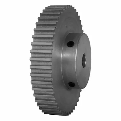Dayton Timing Pulley: Curvilinear, Fixed, For HTD Timing Belt Section, For 9 mm Belt Wd - HTD Section Fixed-Bore Timing Pulleys with Hub