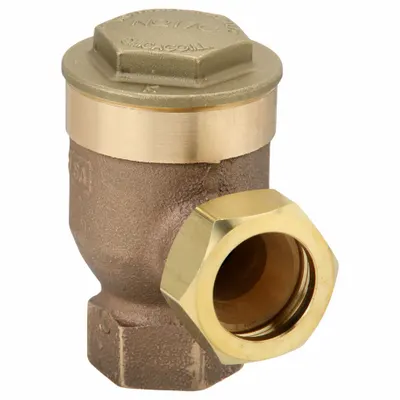 BELL & GOSSETT Steam Trap: Brass Body, Angle Design, 162 lb/hr, 3/4 in FNPT Inlet - Brass Angle Thermostatic Steam Traps