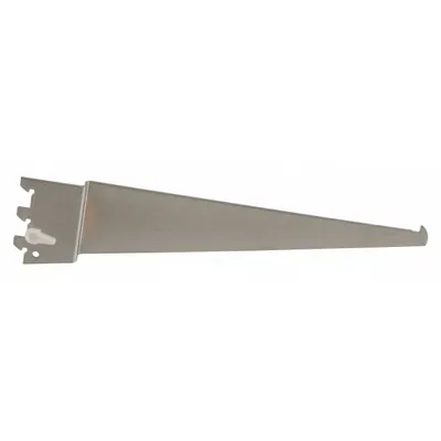 ECONOCO Shelving Bracket: Single, 1 in Slot Spacing, 1/2 in Slot Lg, 1/8 in x 12 in x 3 in - Brackets for Slotted-Standard Shelving